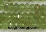 CPO118 15.5 inches 2*4mm faceted rondelle peridot gemstone beads