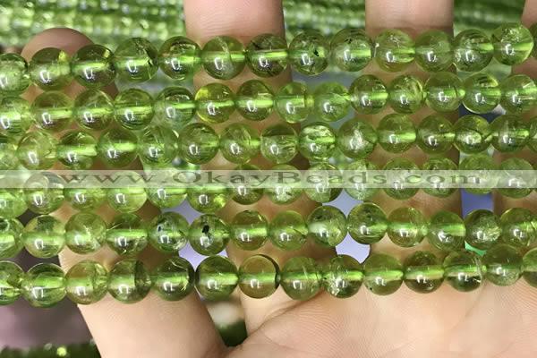 CPO132 15.5 inches 6.5mm - 7mm round natural peridot beads wholesale