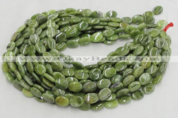 CPO14 15.5 inches 13*18mm oval olivine gemstone beads wholesale