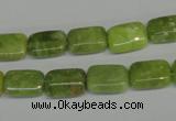 CPO35 15.5 inches 8*12mm rectangle olivine gemstone beads wholesale