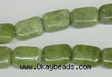 CPO36 15.5 inches 10*14mm rectangle olivine gemstone beads wholesale