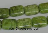 CPO37 15.5 inches 13*18mm rectangle olivine gemstone beads wholesale