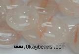 CPQ03 15.5 inches 20mm flat round natural pink quartz beads