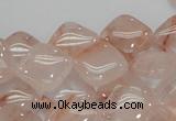 CPQ08 15.5 inches 15*15mm diamond natural pink quartz beads