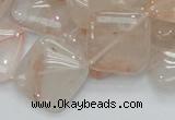 CPQ09 15.5 inches 20*20mm diamond natural pink quartz beads