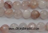 CPQ204 15.5 inches 10mm faceted round natural pink quartz beads