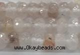 CPQ210 15.5 inches 4*6mm faceted rondelle natural pink quartz beads