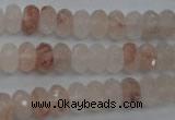 CPQ212 15.5 inches 6*10mm faceted rondelle natural pink quartz beads