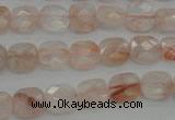 CPQ231 15.5 inches 10*10mm faceted square natural pink quartz beads