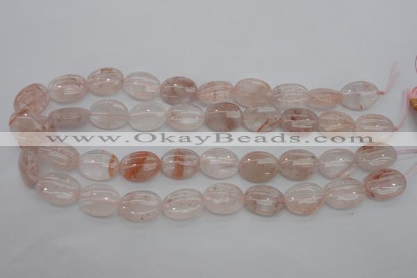 CPQ241 15.5 inches 15*20mm oval natural pink quartz beads