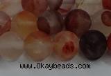 CPQ303 15.5 inches 10mm round matte pink quartz beads wholesale