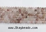 CPQ318 15.5 inches 6mm faceted round pink quartz beads