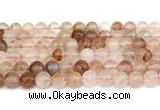 CPQ342 15.5 inches 8mm round pink quartz gemstone beads