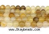 CPQ354 15.5 inches 12mm round yellow quartz gemstone beads