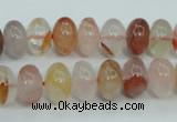 CPQ36 15.5 inches 8*12mm rondelle natural pink quartz beads