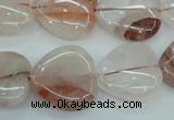 CPQ55 15.5 inches 20*20mm heart natural pink quartz beads