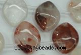 CPQ59 Top-drilled 18*25mm marquise natural pink quartz beads