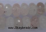 CPQ70 15.5 inches 10*16mm faceted rondelle natural pink quartz beads