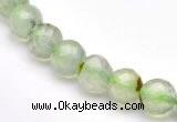 CPR05 A+ grade 8mm faceted round natural prehnite stone beads