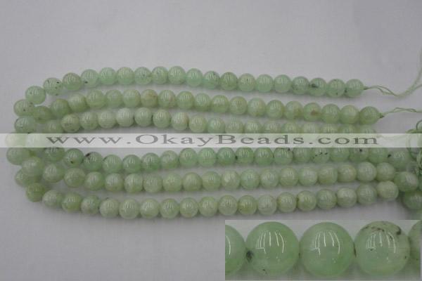 CPR102 15.5 inches 8mm round natural prehnite beads wholesale