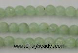 CPR111 15.5 inches 6mm faceted round natural prehnite beads wholesale