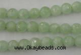 CPR112 15.5 inches 8mm faceted round natural prehnite beads wholesale