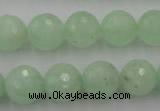 CPR115 15.5 inches 14mm faceted round natural prehnite beads wholesale