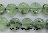 CPR230 15.5 inches 14*14mm heart natural prehnite beads wholesale