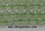 CPR333 15.5 inches 6mm faceted round natural prehnite beads