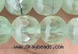 CPR366 15.5 inches 8mm faceted round prehnite gemstone beads