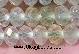 CPR380 15.5 inches 4*6mm faceted rondelle prehnite gemstone beads