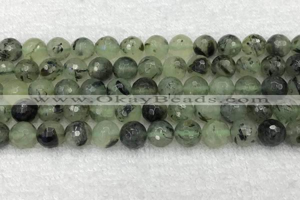 CPR407 15.5 inches 10mm faceted round prehnite beads wholesale