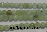 CPR51 15.5 inches 6mm faceted round natural prehnite beads