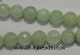 CPR53 15.5 inches 10mm faceted round natural prehnite beads