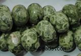 CPS03 15.5 inches 13*18mm rondelle green peacock stone beads wholesale