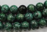 CPT206 15.5 inches 10mm round green picture jasper beads