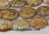 CPT251 15.5 inches 13*18mm oval picture jasper beads wholesale