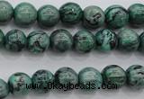 CPT301 15.5 inches 6mm round green picture jasper beads wholesale