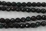 CPT401 15.5 inches 6mm faceted round green picture jasper beads