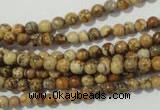 CPT450 15.5 inches 4mm round picture jasper beads wholesale