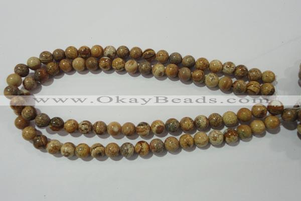 CPT453 15.5 inches 10mm round picture jasper beads wholesale