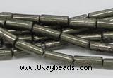 CPY10 16 inches 5*13mm column pyrite gemstone beads wholesale