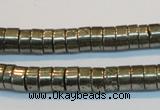 CPY116 15.5 inches 4*8mm heishi pyrite gemstone beads wholesale