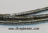 CPY125 15.5 inches 4*6mm tube pyrite gemstone beads wholesale