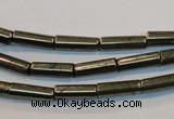 CPY126 15.5 inches 4*13mm tube pyrite gemstone beads wholesale