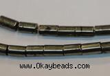 CPY127 15.5 inches 5*8mm tube pyrite gemstone beads wholesale