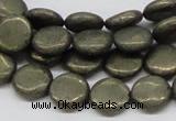 CPY17 16 inches 12mm coin pyrite gemstone beads wholesale