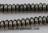 CPY211 15.5 inches 4*10mm rondelle pyrite gemstone beads wholesale