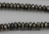 CPY215 15.5 inches 4*8mm faceted rondelle pyrite gemstone beads