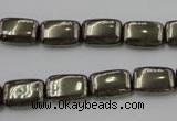 CPY240 15.5 inches 8*12mm rectangle pyrite gemstone beads wholesale